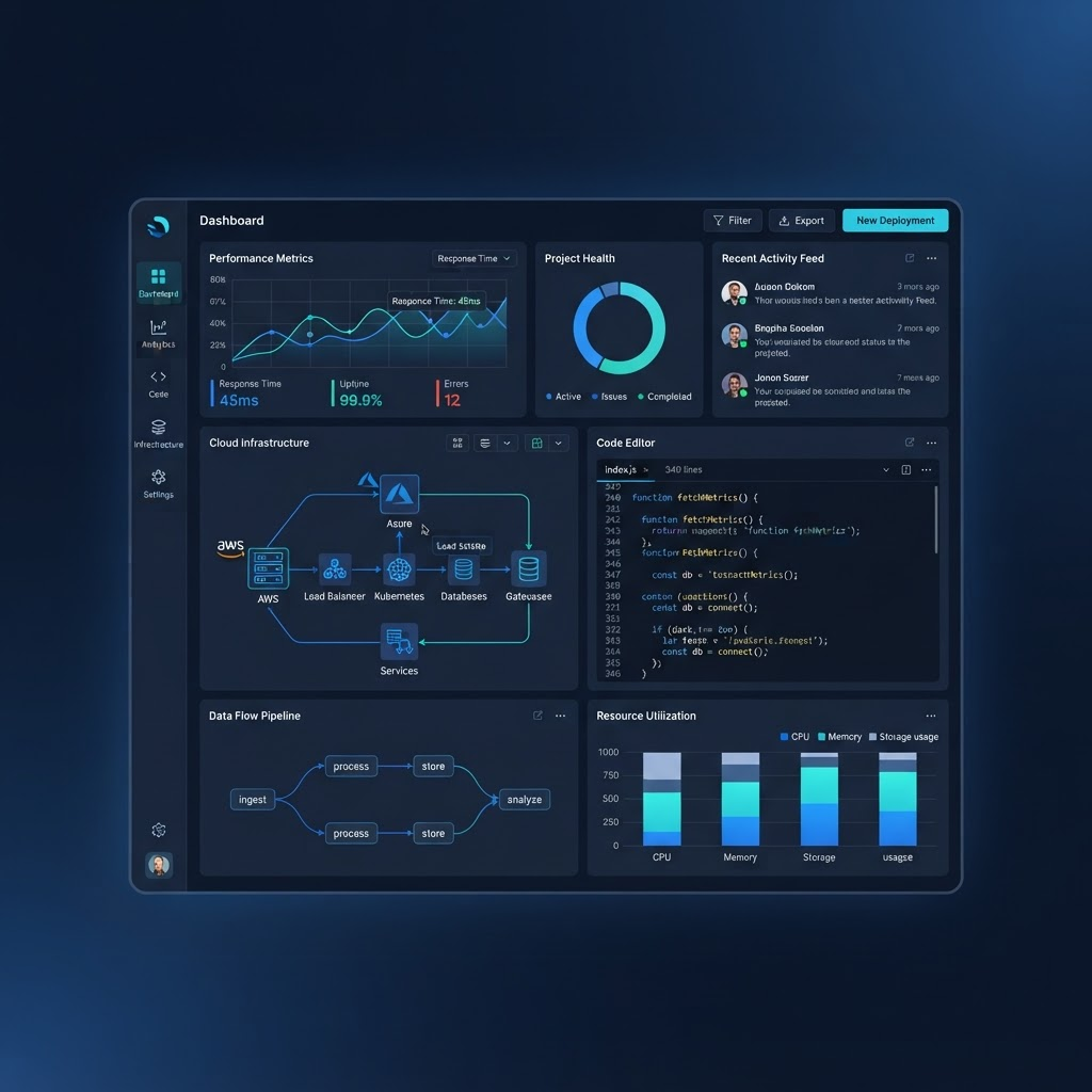 Preview of an analytics dashboard built by Vrind Tech Solutions